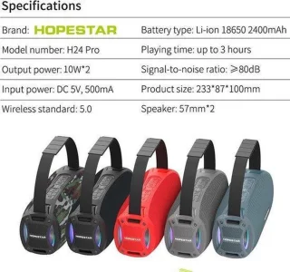 Hopestar H24 Pro Speaker - Rood