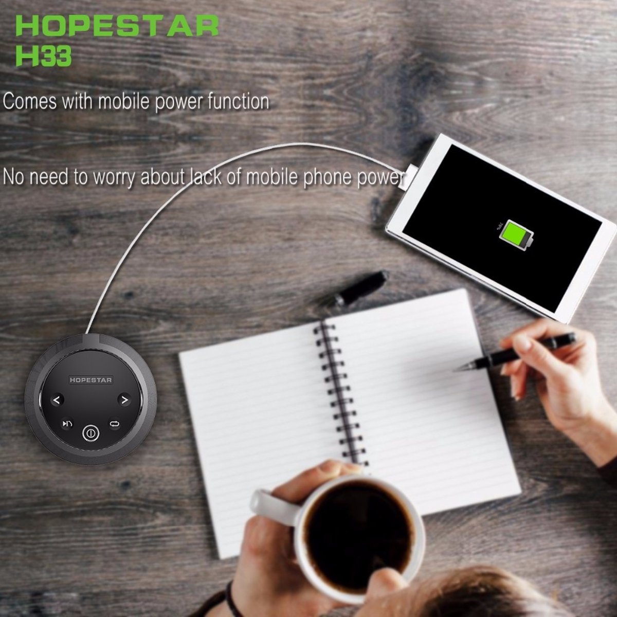 HOPESTAR H33 Draadloze Bluetooth Luidspreker Zwart