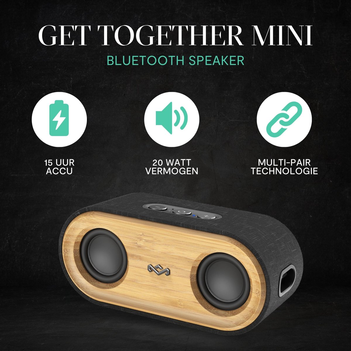 House of Marley Get Together 2 Mini Bluetooth Speaker