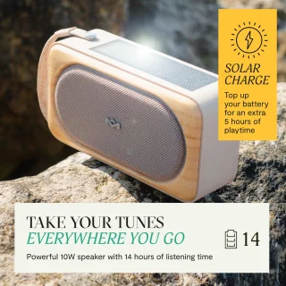 House of Marley Roots Solar Bluetooth Speaker Cream