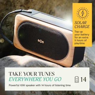 House of Marley Roots Solar bluetooth speaker zwart