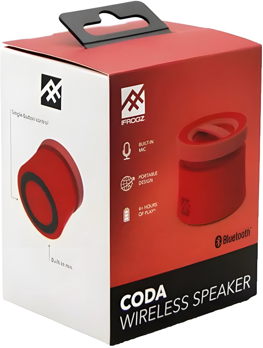 iFrogz Coda Bluetooth Speaker Rood