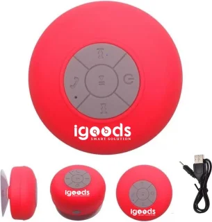 IGOODS Bluetooth Speaker met Zuignap Rood