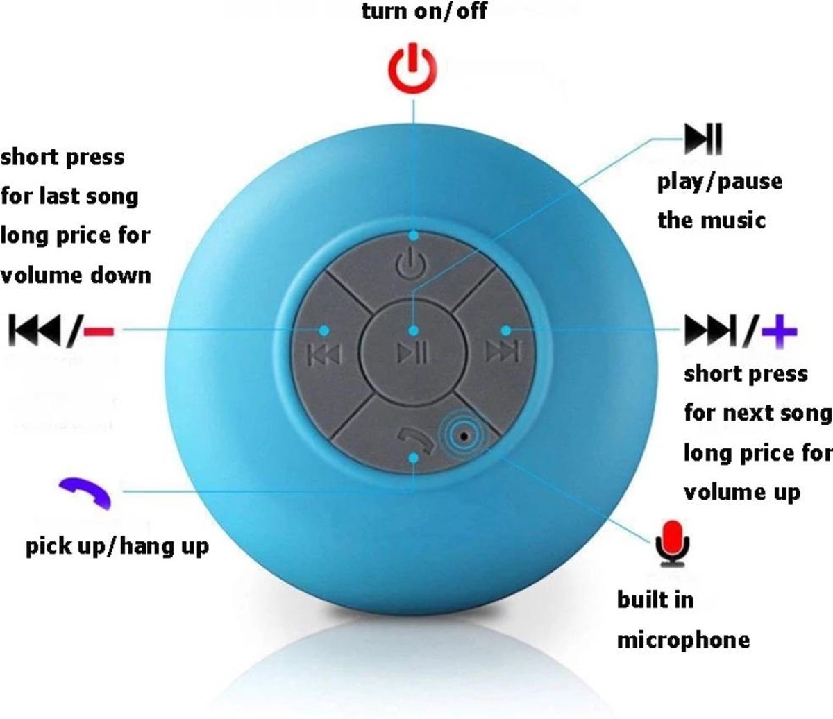 IGOODS Bluetooth Speaker met Zuignap Rood