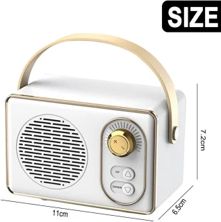 JeiibrZui Retro Bluetooth-luidspreker - Draagbare speaker