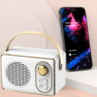 JeiibrZui Retro Bluetooth-luidspreker - Draagbare speaker