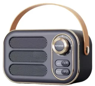 JeiibrZui Retro Bluetooth-luidspreker Zwart