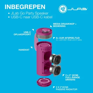 JLAB Go Party Draadloze speaker - Mulberry
