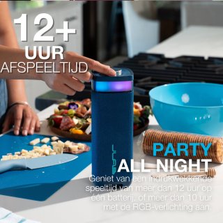 Wat vinden we goed aan de JLAB Jbuds Party - Bluetooth Speaker - Navy