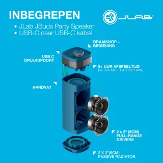 JLAB Jbuds Party - Bluetooth Speaker - Navy