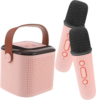 Karaoke luidspreker met microfoon - roze