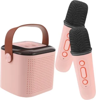 Karaoke luidspreker met microfoon - roze
