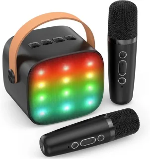 Karaoke microfoon voor kinderen - set van 2 - zwart