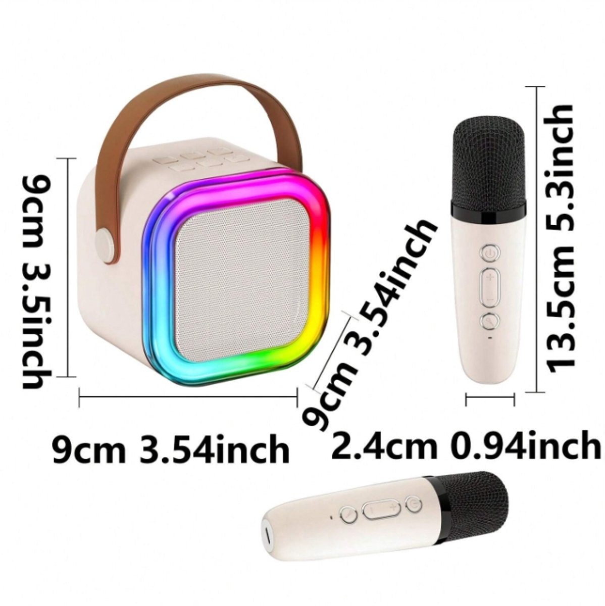 Kinderkaraokemachine Bluetooth speaker met 2 microfoons