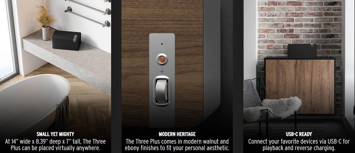 Klipsch The Three Plus Draadloze Speaker Walnoot