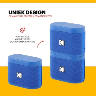 Kodak SoundBrix Bluetooth Speaker 2-pack Blauw