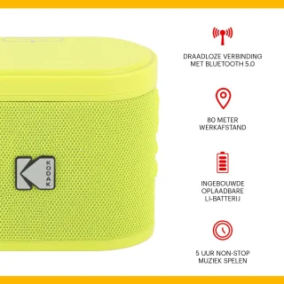 Kodak SoundBrix Bluetooth Speaker 2-pack Geel