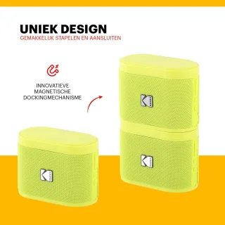 Kodak SoundBrix Bluetooth Speaker 2-pack Geel