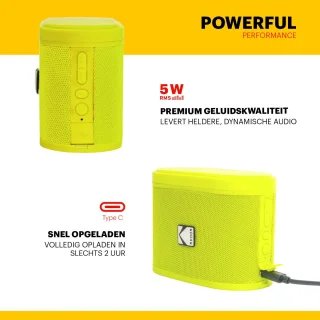 Kodak SoundBrix Bluetooth Speaker 2-pack Geel