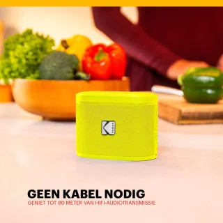 Kodak SoundBrix Bluetooth Speaker 2-pack Geel