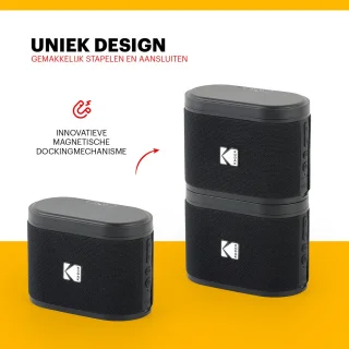 Kodak SoundBrix Bluetooth Speaker 2-pack Zwart
