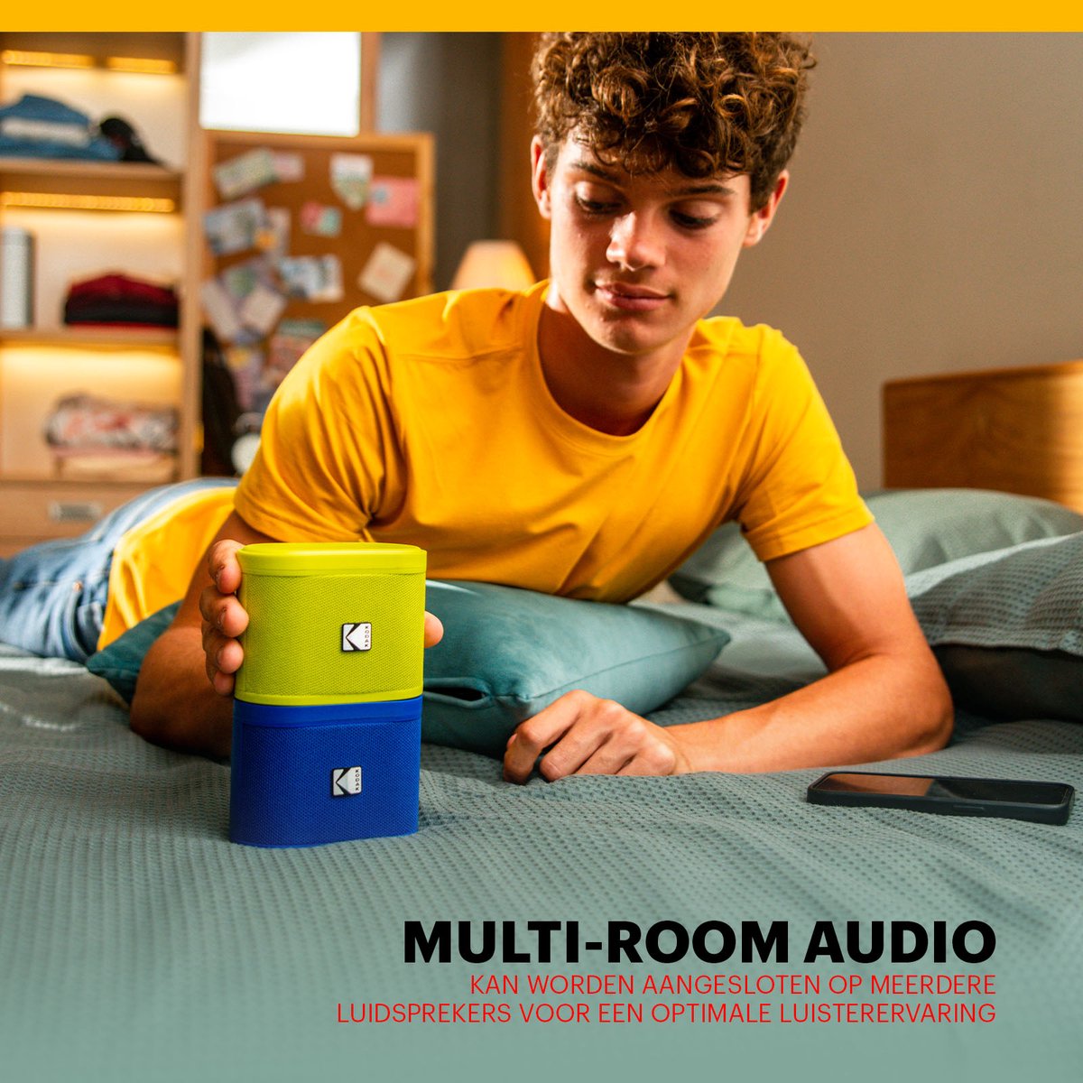 Kodak SoundBrix Bluetooth Speaker Geel
