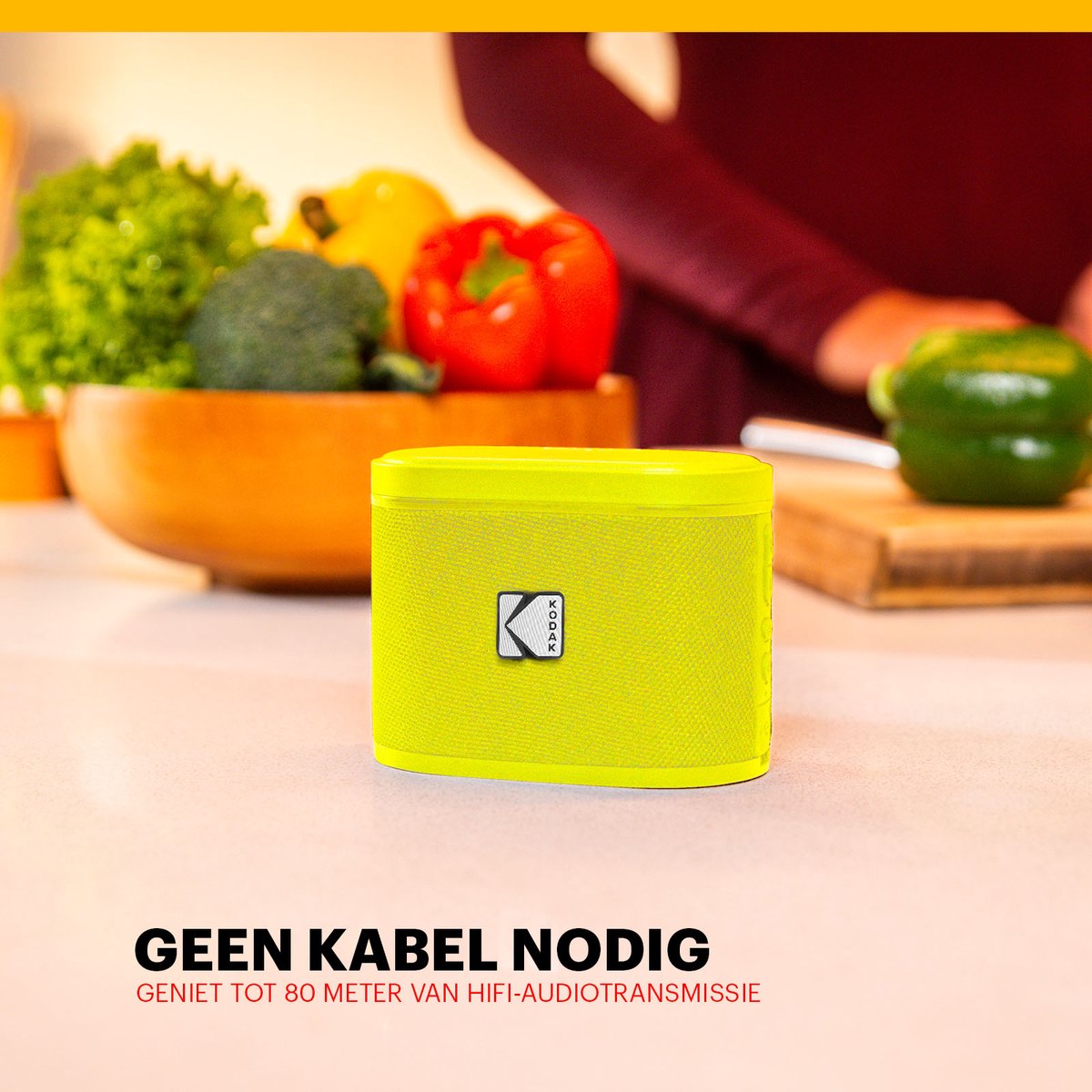Kodak SoundBrix Bluetooth Speaker Geel