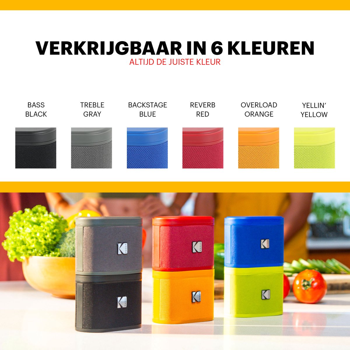 Kodak SoundBrix Bluetooth Speaker Geel