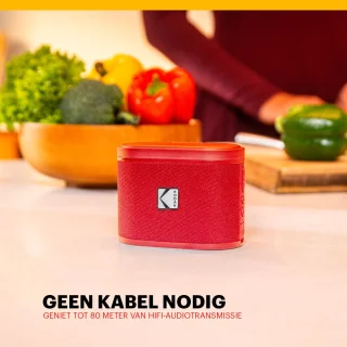 Kodak SoundBrix Draadloze Bluetooth Speaker 2-pack Rood