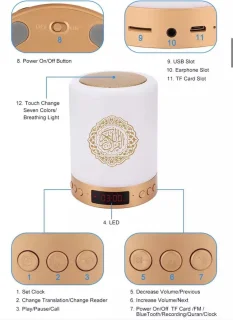 Koran Quran Speaker Draadloze LED Lamp
