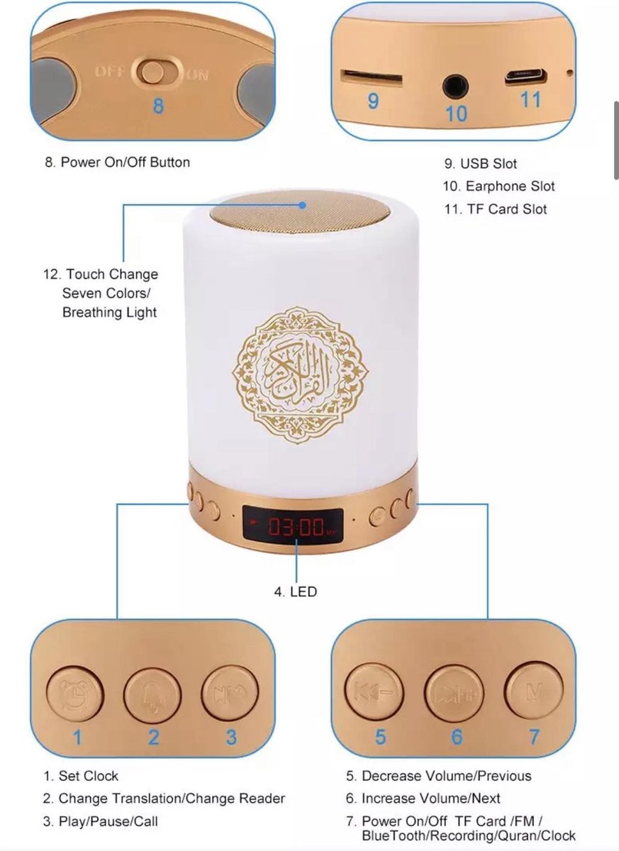 Koran Speaker Quran Lamp