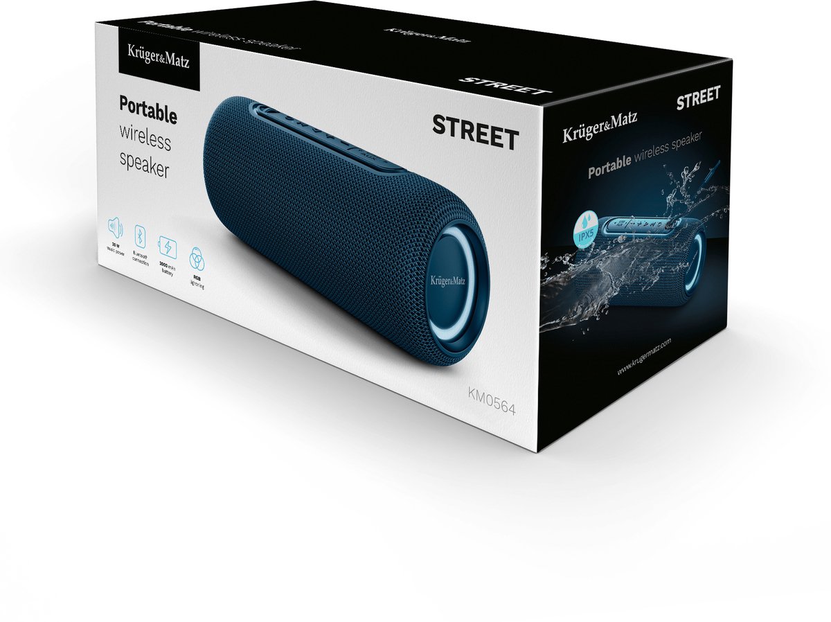 Krüger & Matz Street Bluetooth Speaker 20W Blauw