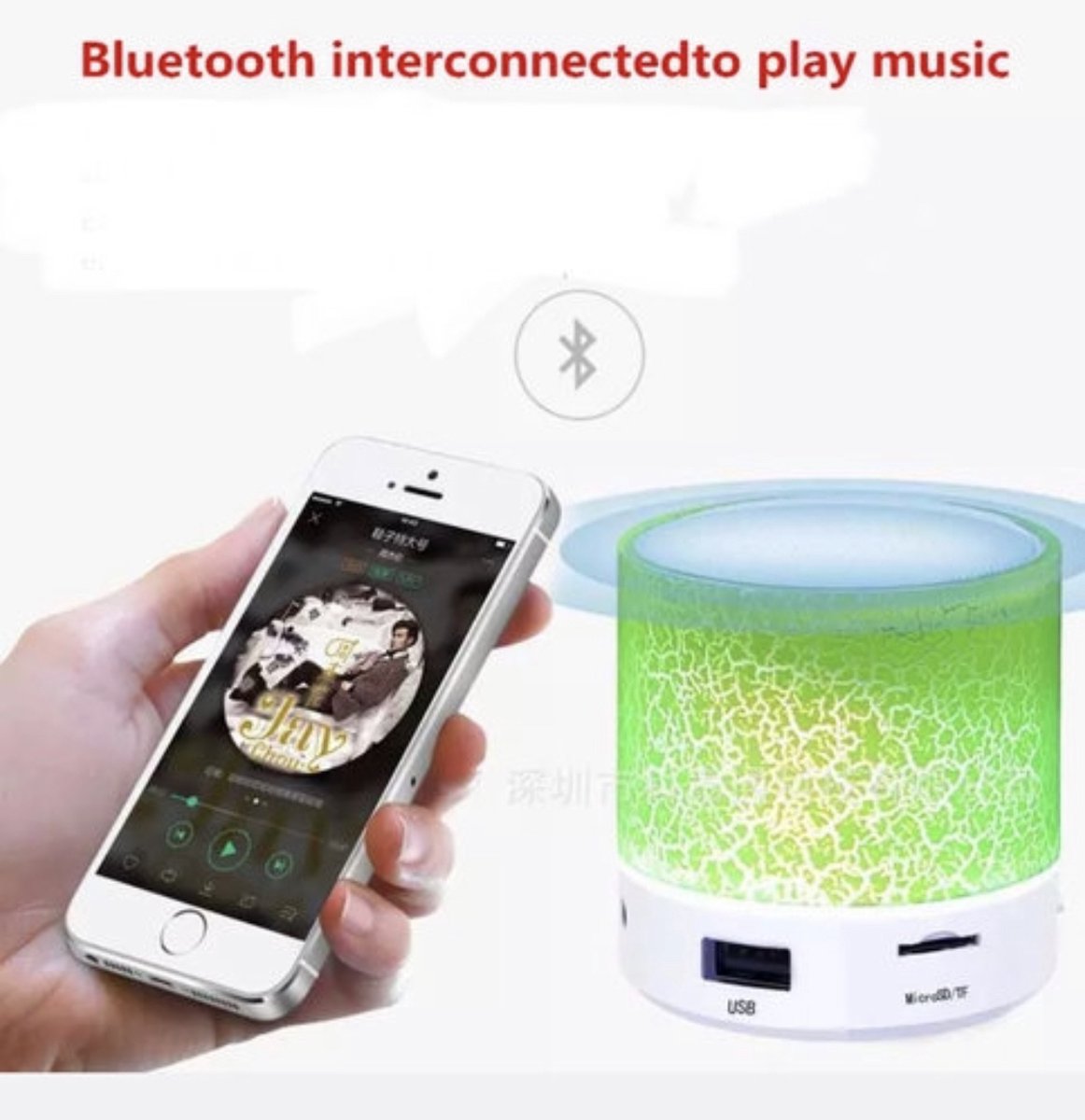 Led Mini Bluetooth Speaker Geel