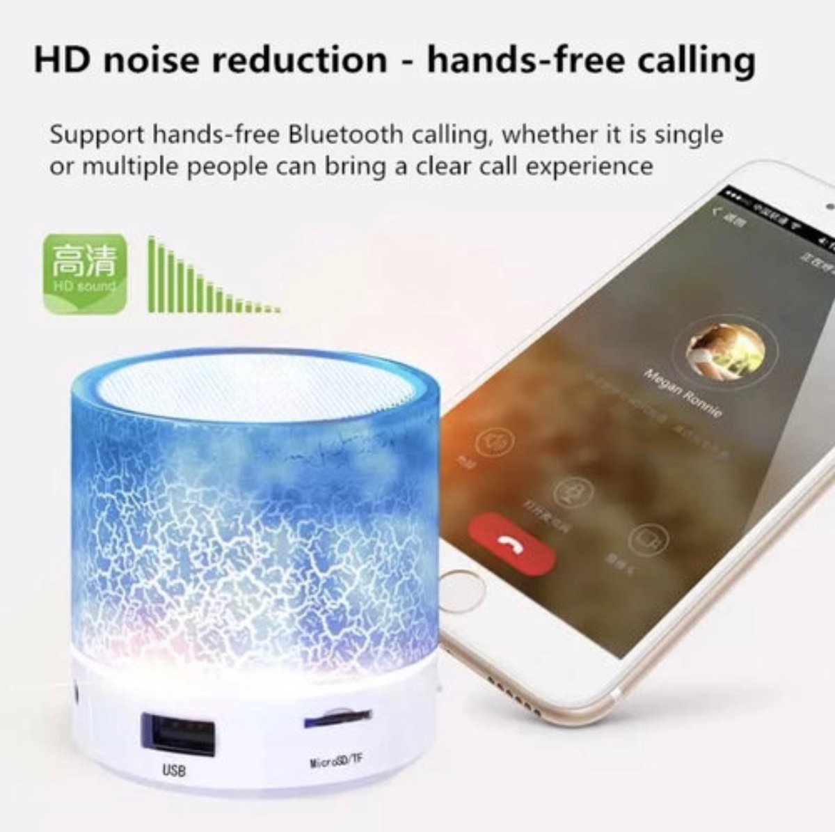 Led Mini Bluetooth Speaker Geel