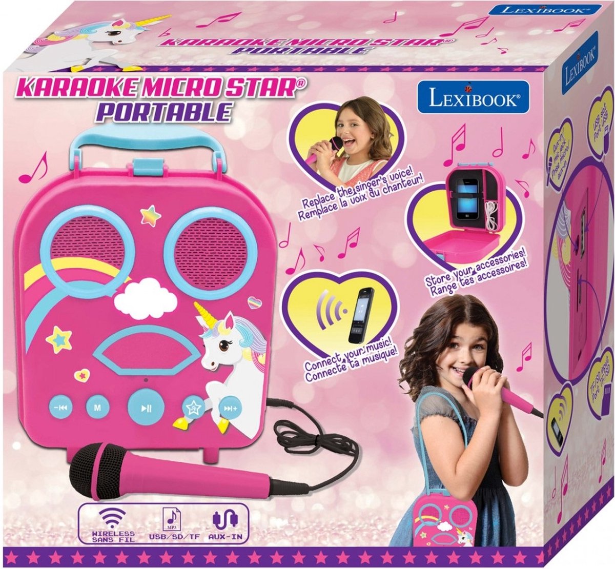Lexibook Unicorn Bluetooth Karaokemicrofoon