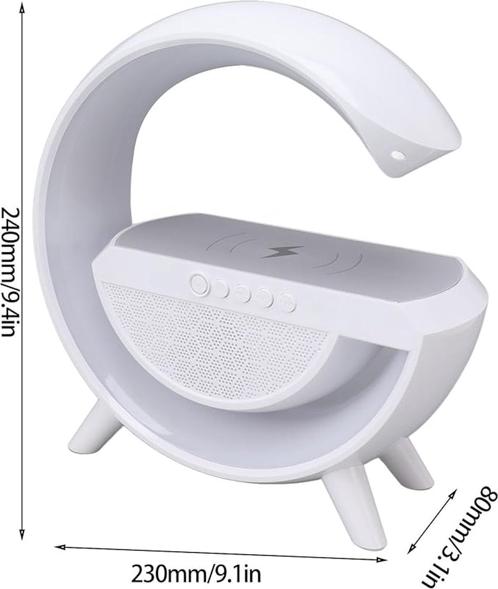 LifeStyle Bluetooth Speaker Draadloze Oplader Nachtlampje Leeslamp