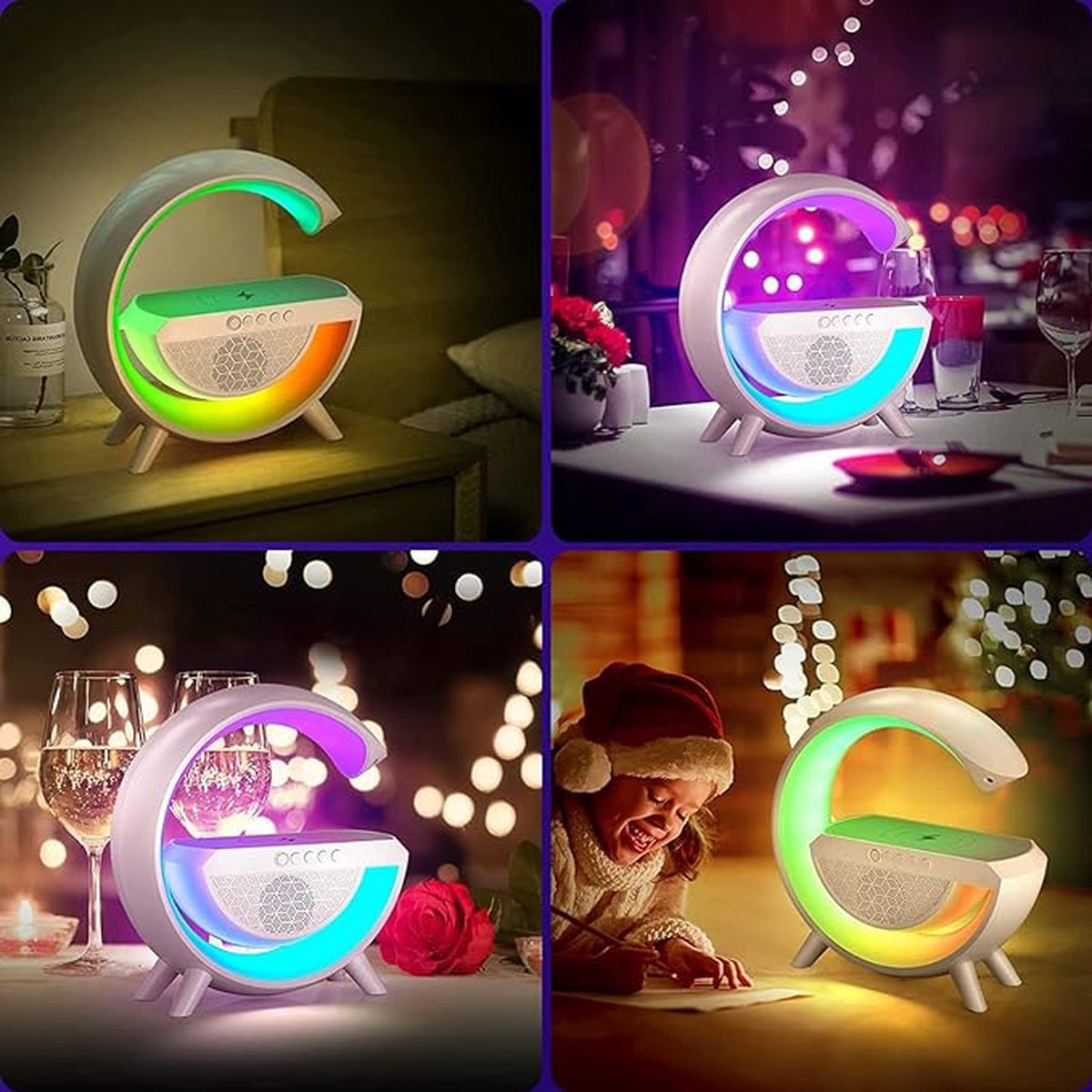 LifeStyle Bluetooth Speaker Draadloze Oplader Nachtlampje Leeslamp