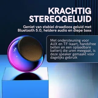 M3 Mini Bluetooth Speaker - Draagbare Luidspreker - Paars/Blauw