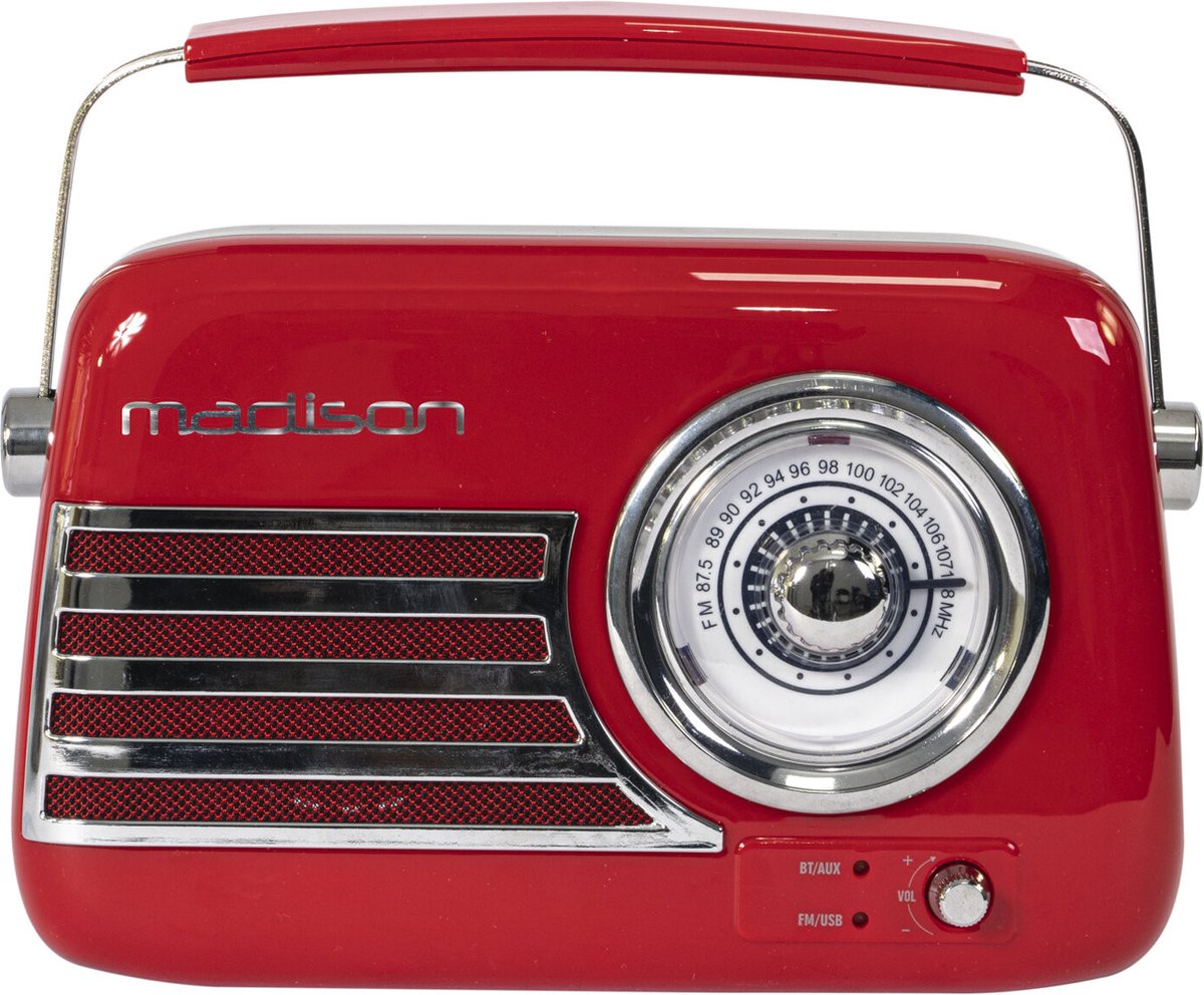 Madison Freesound-VR40R Retro Draagbare Radio