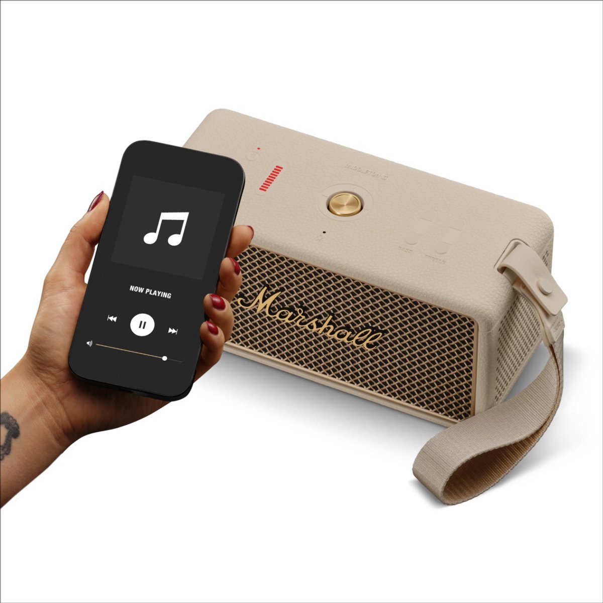 Wat vinden we goed aan de Marshall Middleton II Portable Speaker Cream