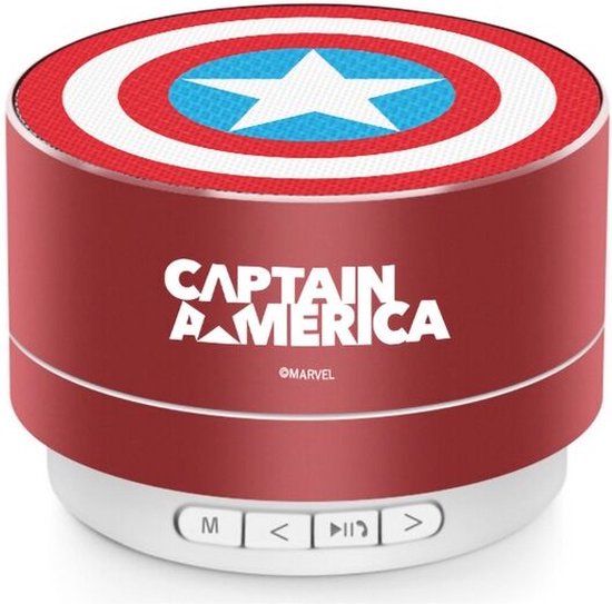 Marvel Captain America Draagbare Bluetooth Luidspreker Rood