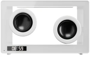 Merknaam Minimalistische Transparante Bluetooth-luidspreker (wit)
