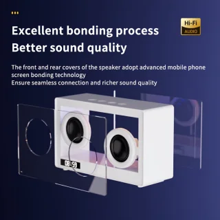 Merknaam Minimalistische Transparante Bluetooth-luidspreker (wit)
