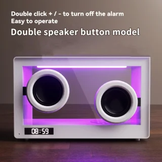 Merknaam Minimalistische Transparante Bluetooth-luidspreker (wit)