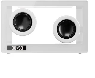 Merknaam Minimalistische Transparante Bluetooth-luidspreker (wit)