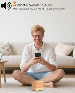 Mini Bluetooth Speaker - Houtkleur