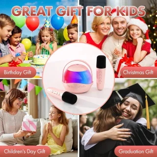 Mini karaokemachine Roze