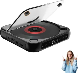 Mini-platenspeler Bluetooth-speaker, diepgroen