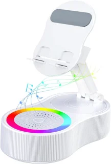 Mobiele telefoonhouder met Bluetooth-luidspreker (wit)