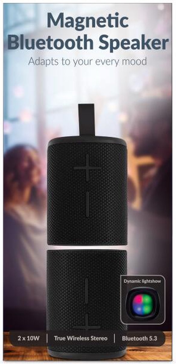 Mobilize 2in1 TWS Bluetooth 5.3 Speaker Zwart
